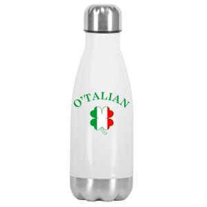 O'Talian Italian Irish Shamrock St. Patrick's Day Stainless Steel Insulated Water Bottle