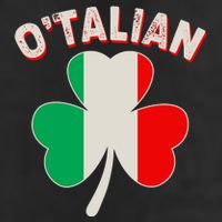 O'Talian St Patrick's Day Italian Shamrock Flag 7 Panel Mesh Trucker Snapback Hat