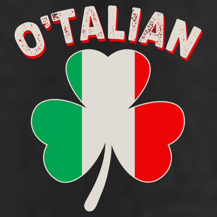 O'Talian St Patrick's Day Italian Shamrock Flag 7 Panel Mesh Trucker Snapback Hat