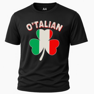 O'Talian St Patrick's Day Italian Shamrock Flag Performance Shirt