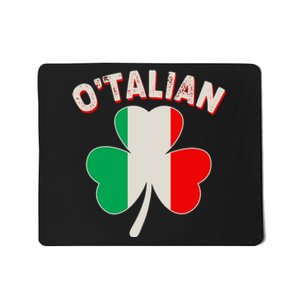 O'Talian St Patrick's Day Italian Shamrock Flag Mousepad