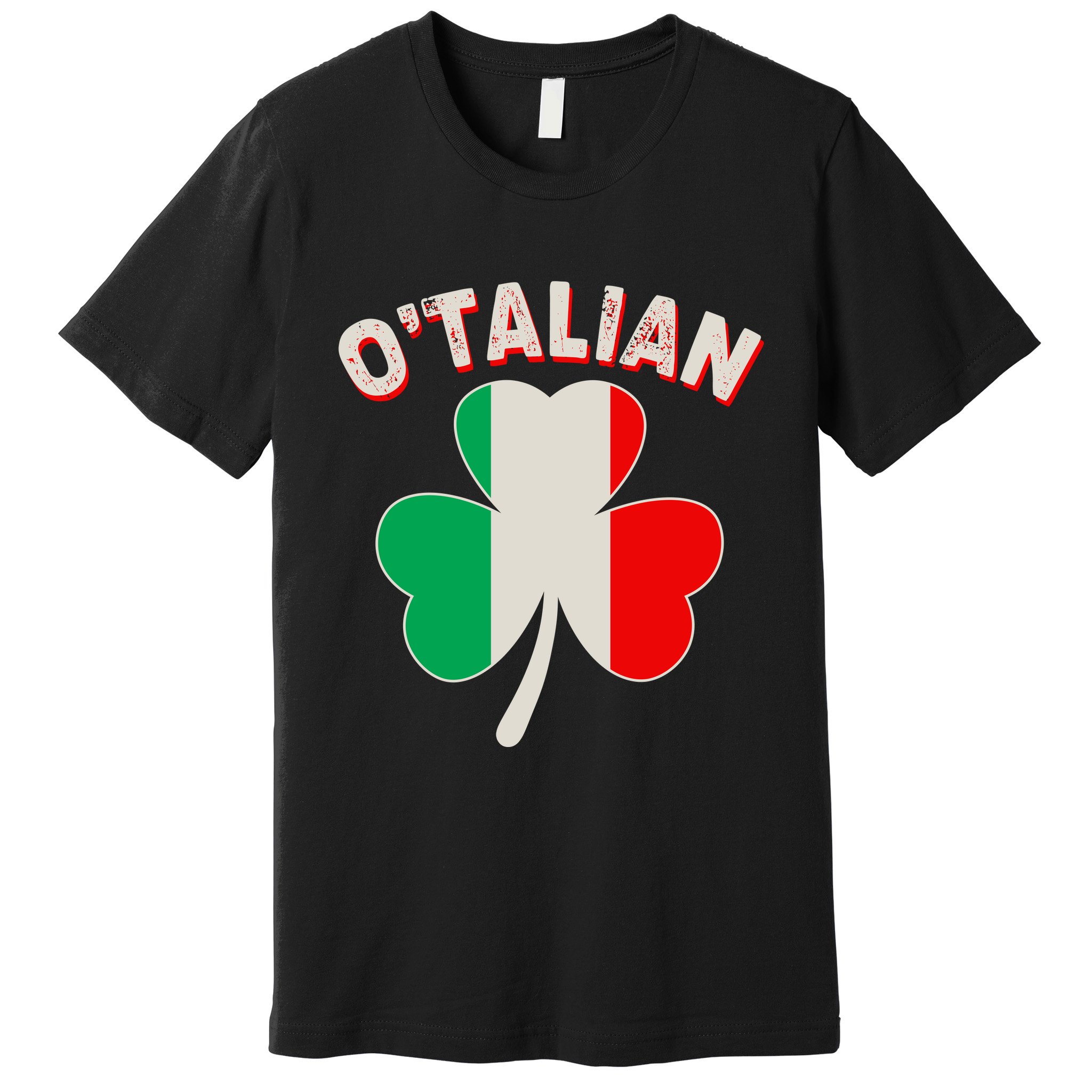 O'Talian St Patrick's Day Italian Shamrock Flag Premium T-Shirt