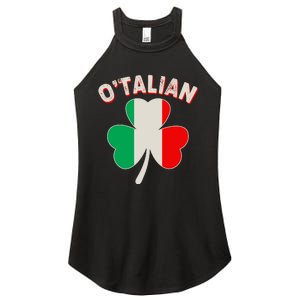 O'Talian St Patrick's Day Italian Shamrock Flag Women's Perfect Tri Rocker Tank