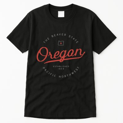 Oregon The Beaver State Pacific Northwest Pnw Tall T-Shirt