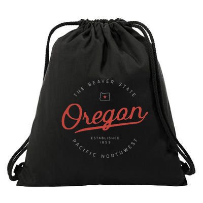 Oregon The Beaver State Pacific Northwest Pnw Drawstring Bag