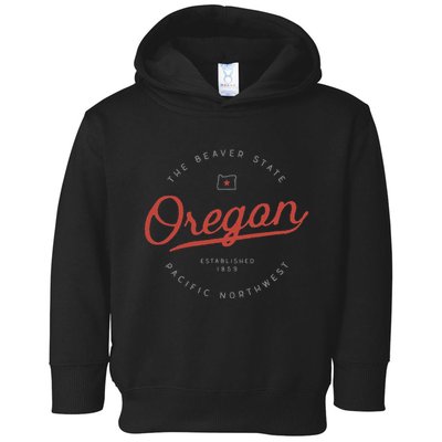 Oregon The Beaver State Pacific Northwest Pnw Toddler Hoodie