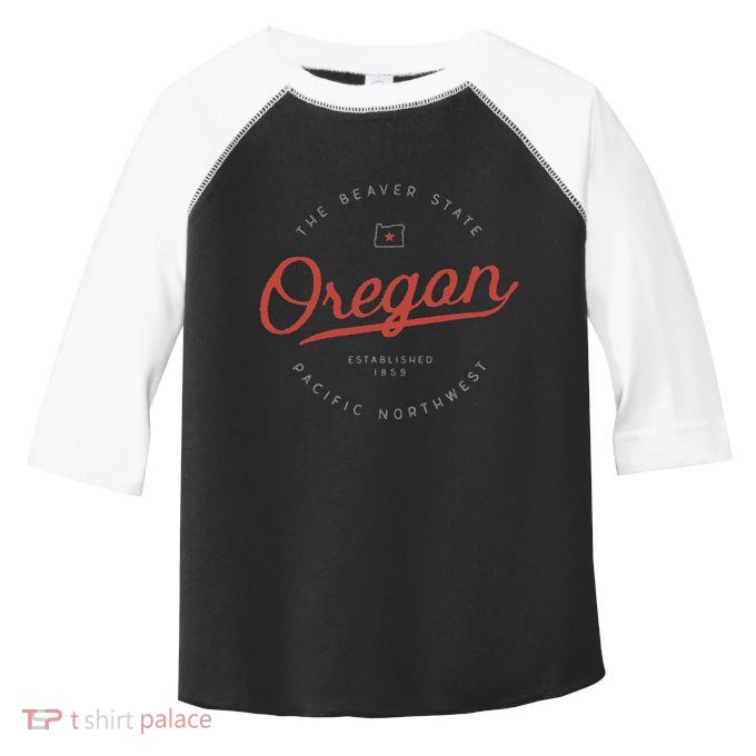 Oregon The Beaver State Pacific Northwest Pnw Toddler Fine Jersey T-Shirt