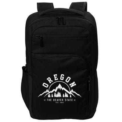 Oregon The Beaver State Est. 1859 Vintage Mountains Impact Tech Backpack