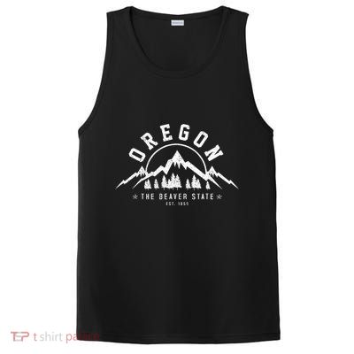 Oregon The Beaver State Est. 1859 Vintage Mountains PosiCharge Competitor Tank