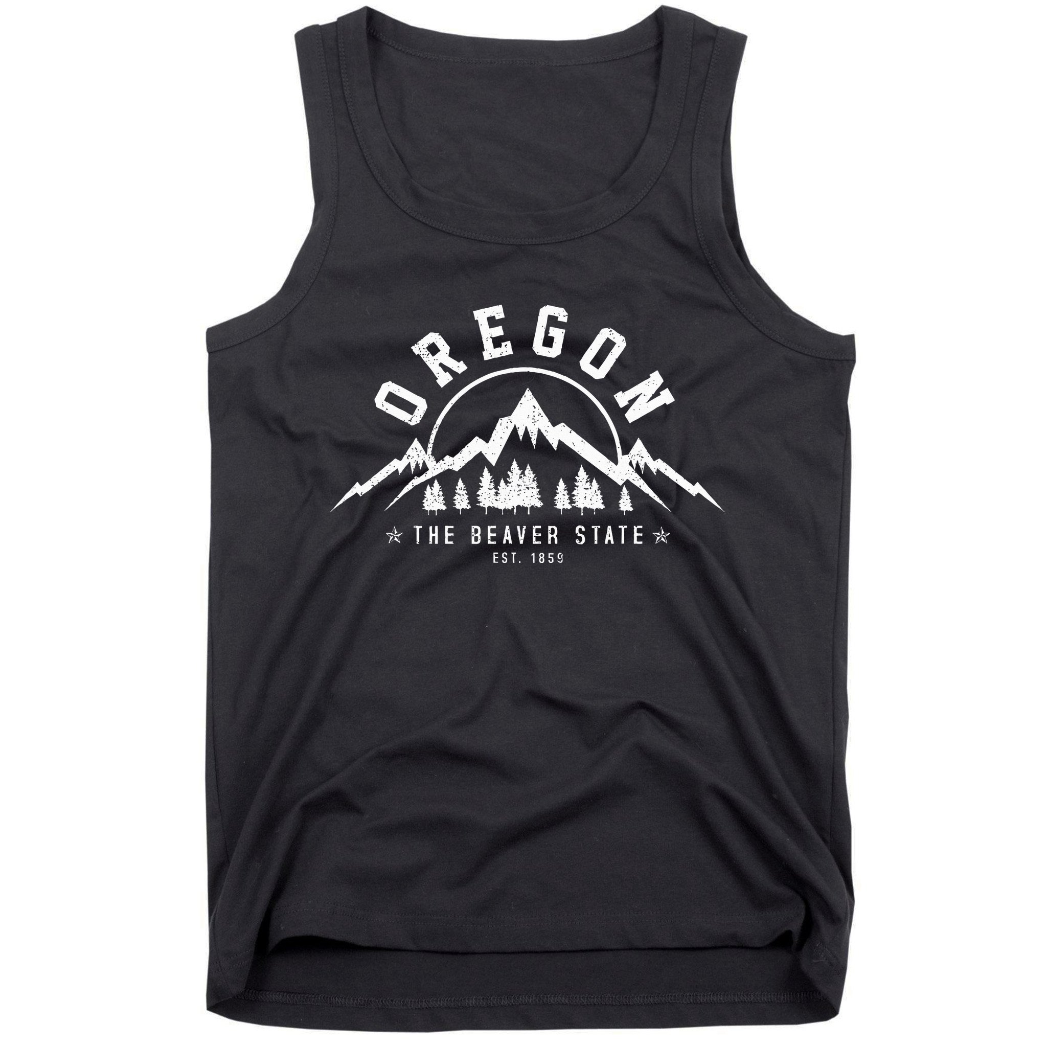Oregon The Beaver State Est. 1859 Vintage Mountains Tank Top