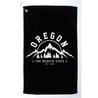 Oregon The Beaver State Est. 1859 Vintage Mountains Golf Towel