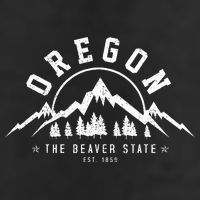 Oregon The Beaver State Est. 1859 Vintage Mountains Golf Towel