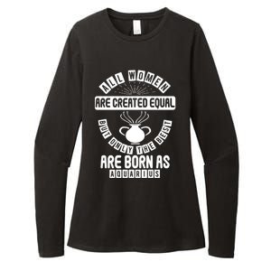 Only The Best Are Born As Aquarius Astrology Funny Gift Womens CVC Long Sleeve Shirt