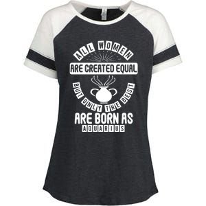 Only The Best Are Born As Aquarius Astrology Funny Gift Enza Ladies Jersey Colorblock Tee