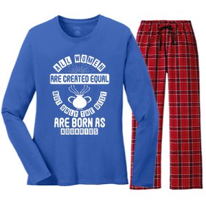 Only The Best Are Born As Aquarius Astrology Funny Gift Women's Long Sleeve Flannel Pajama Set 