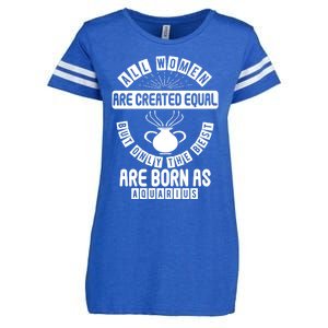 Only The Best Are Born As Aquarius Astrology Funny Gift Enza Ladies Jersey Football T-Shirt