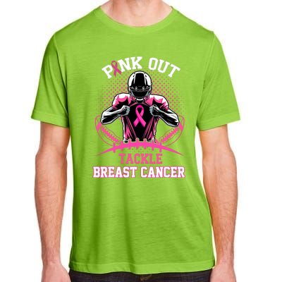 Out Tackle Breast Cancer Awareness American Football Adult ChromaSoft Performance T-Shirt