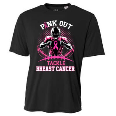 Out Tackle Breast Cancer Awareness American Football Cooling Performance Crew T-Shirt