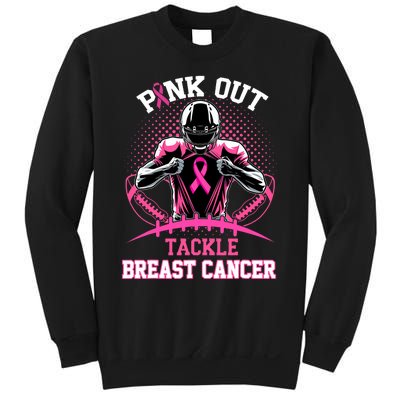 Out Tackle Breast Cancer Awareness American Football Sweatshirt