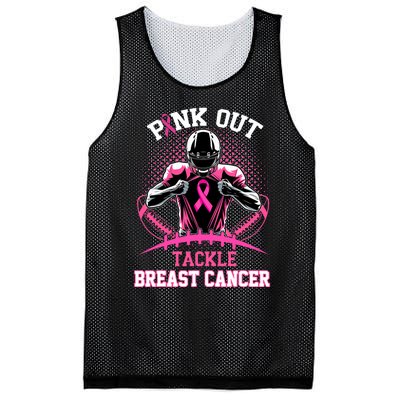 Out Tackle Breast Cancer Awareness American Football Mesh Reversible Basketball Jersey Tank