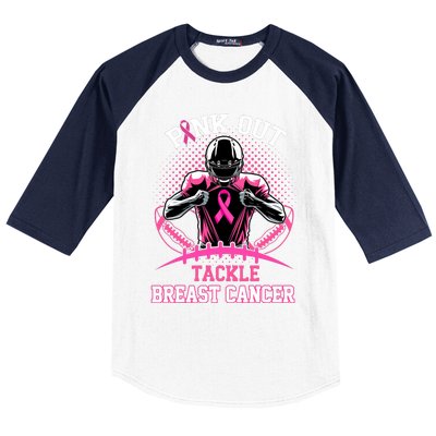 Out Tackle Breast Cancer Awareness American Football Baseball Sleeve Shirt