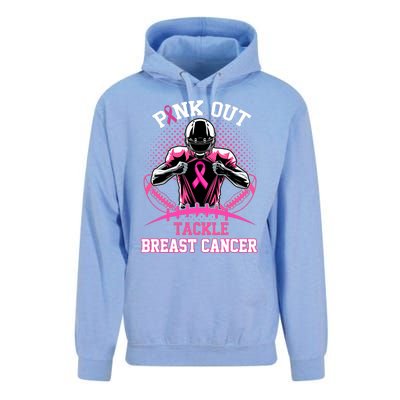 Out Tackle Breast Cancer Awareness American Football Unisex Surf Hoodie