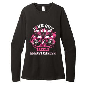 Out Tackle Breast Cancer Awareness American Football Womens CVC Long Sleeve Shirt