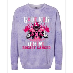 Out Tackle Breast Cancer Awareness Usa Football Mom Colorblast Crewneck Sweatshirt