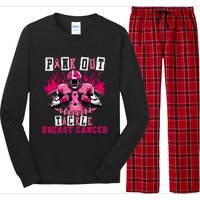 Out Tackle Breast Cancer Awareness Usa Football Mom Long Sleeve Pajama Set