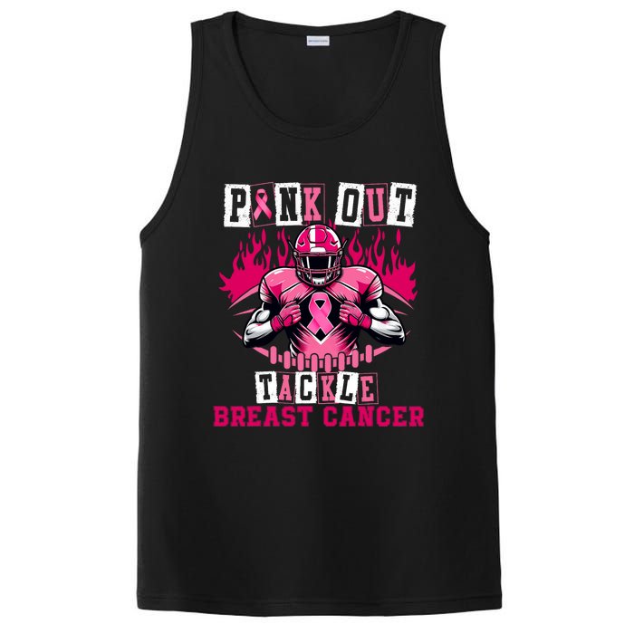 Out Tackle Breast Cancer Awareness Usa Football Mom PosiCharge Competitor Tank