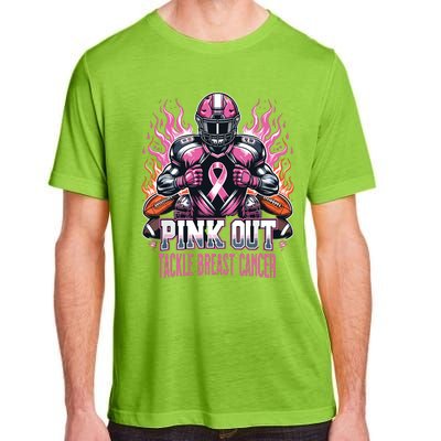 Out Tackle Breast Cancer Awareness American Football Adult ChromaSoft Performance T-Shirt