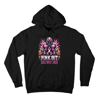 Out Tackle Breast Cancer Awareness American Football Hoodie