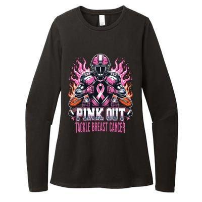 Out Tackle Breast Cancer Awareness American Football Womens CVC Long Sleeve Shirt