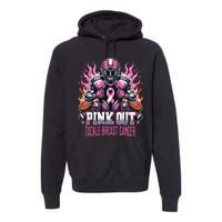 Out Tackle Breast Cancer Awareness American Football Premium Hoodie