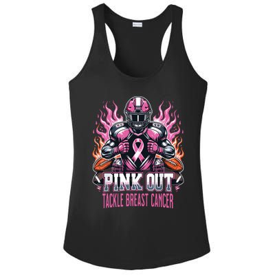 Out Tackle Breast Cancer Awareness American Football Ladies PosiCharge Competitor Racerback Tank