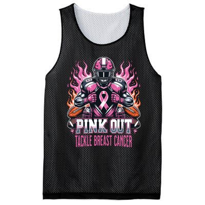 Out Tackle Breast Cancer Awareness American Football Mesh Reversible Basketball Jersey Tank