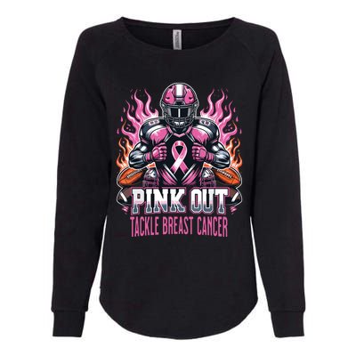 Out Tackle Breast Cancer Awareness American Football Womens California Wash Sweatshirt