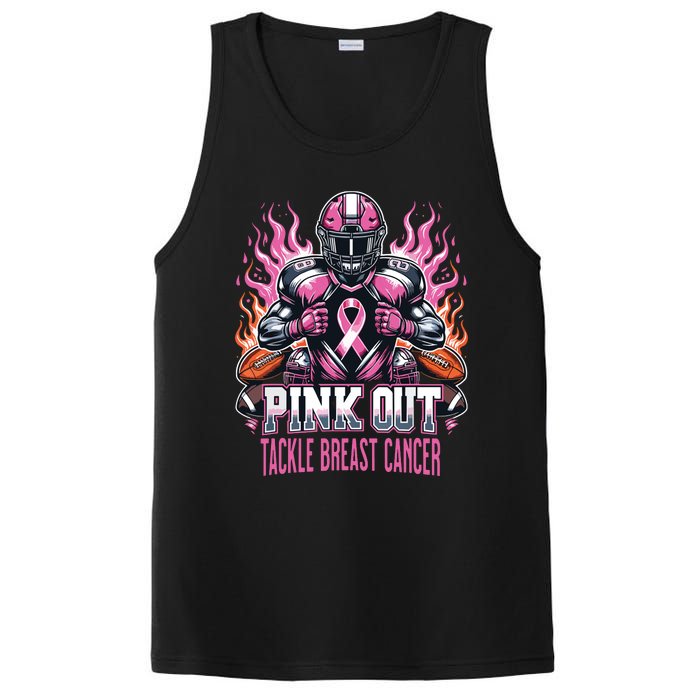 Out Tackle Breast Cancer Awareness American Football PosiCharge Competitor Tank