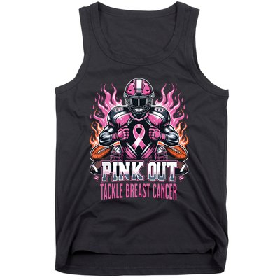 Out Tackle Breast Cancer Awareness American Football Tank Top