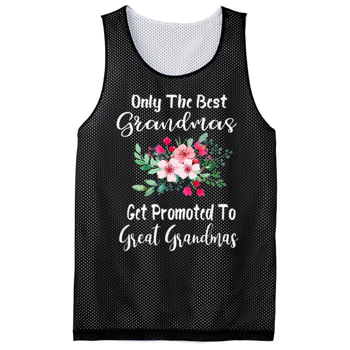 Only The Best Grandmas Get Promoted To Great Grandma Mesh Reversible Basketball Jersey Tank