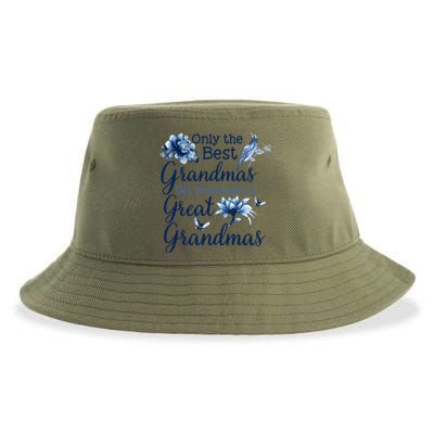 Only The Best Grandmas Get Promoted To Great Grandmas Gift Sustainable Bucket Hat