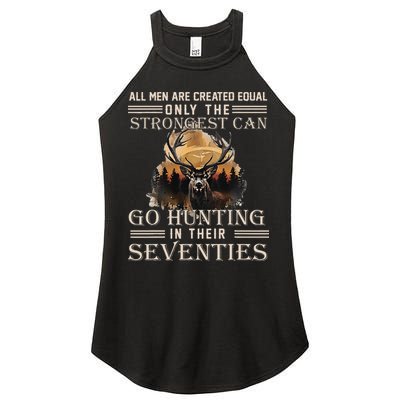 Only The Best Can Still Go Hunting In Their Seventies Gift Women's Perfect Tri Rocker Tank