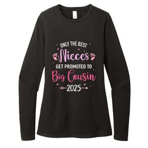 Only The Best Nieces Get Promoted To Big Cousin 2025 Gift Womens CVC Long Sleeve Shirt