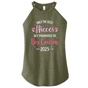 Only The Best Nieces Get Promoted To Big Cousin 2025 Gift Women's Perfect Tri Rocker Tank