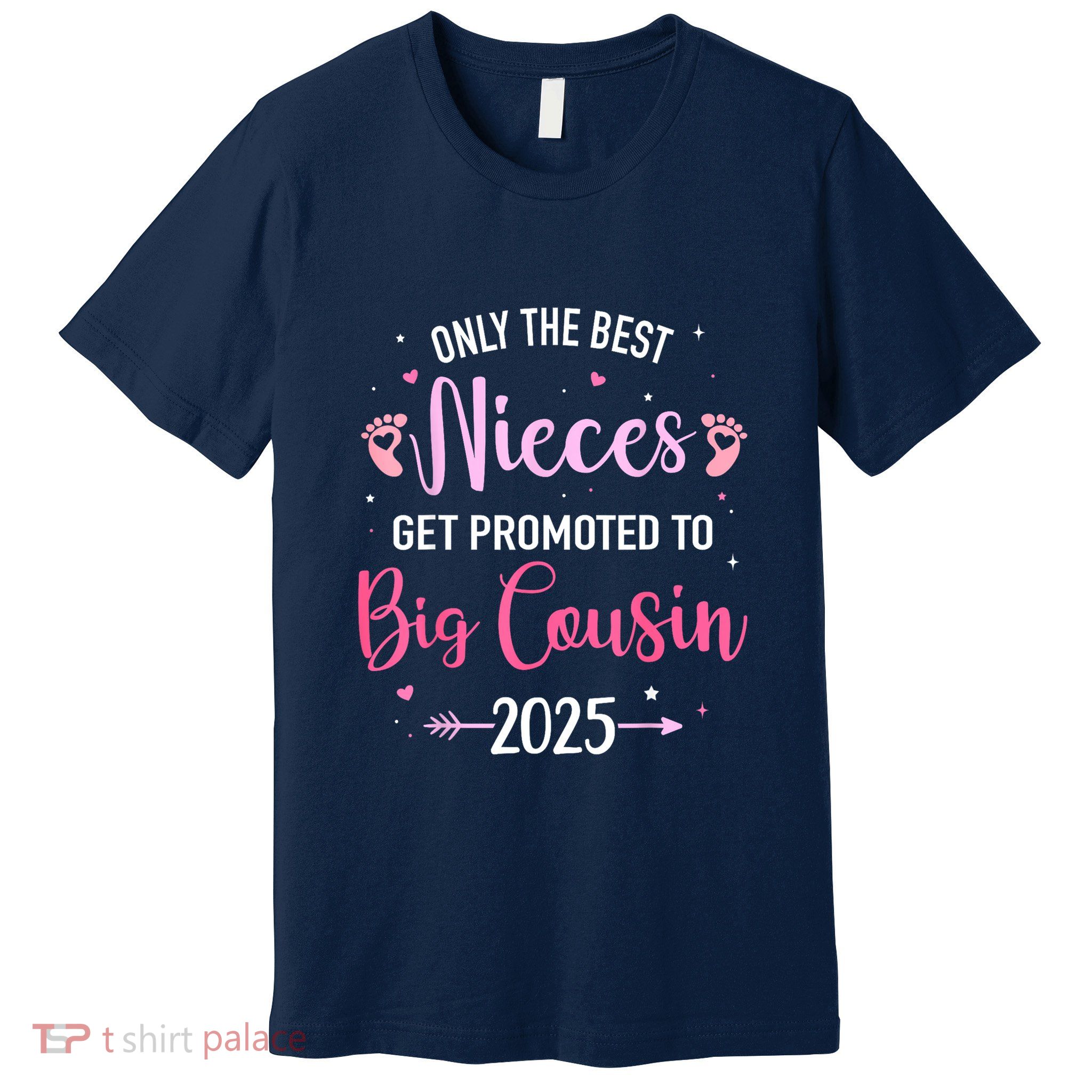 Only The Best Nieces Get Promoted To Big Cousin 2025 Gift Premium T-Shirt