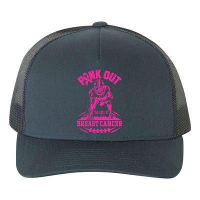 Out Tackle Breast Cancer Awareness Football Yupoong Adult 5-Panel Trucker Hat