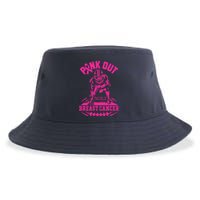 Out Tackle Breast Cancer Awareness Football Sustainable Bucket Hat