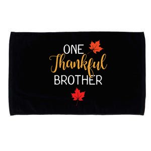 One Thankful Brother Thanksgiving Day Family Matching Gift Microfiber Hand Towel