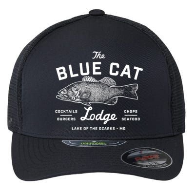 Ozark The Blue Cat Lodge Missouri Flexfit Unipanel Trucker Cap