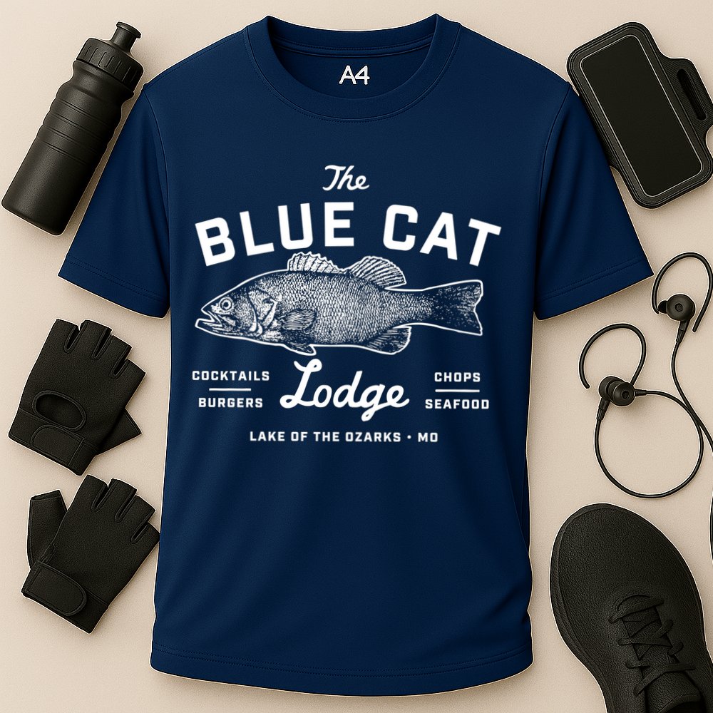 Ozark The Blue Cat Lodge Missouri Cooling Performance Crew T-Shirt